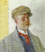 sjalvportratt-sjalvportratt med kung domalde Carl Larsson